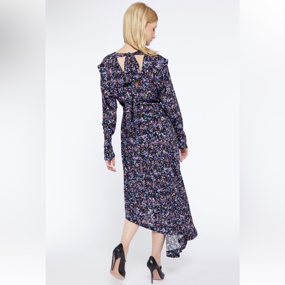 NWOT Joie Harris Midi Dress blue purple floral - Picture 4 of 9